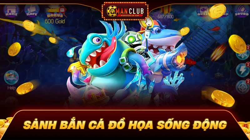 Bắn cá đồ họa sống động, vũ khí tối tân